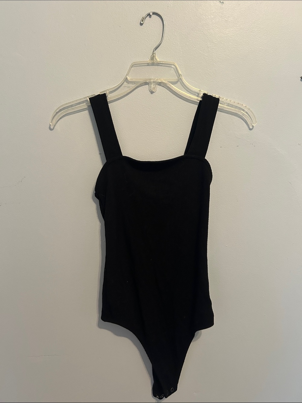 American Eagle Outfitters Black Ribbed Bodysuit Tank